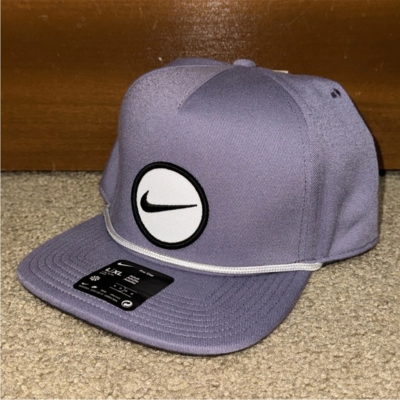 Nike Pro Structured Futura Golf Rope Hat Cap L/XL Purple Dri Fit Center Swoosh - Picture 2 of 5